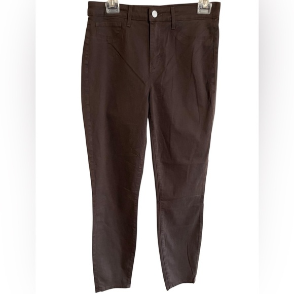 New L'AGENCE Margot High Rise Jeans Pants Skinny Brown Western Rodeo Womens 31 - Picture 1 of 7